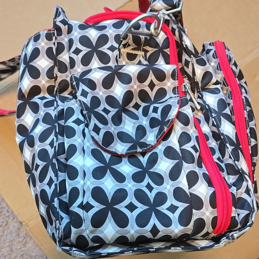 Ju-Ju-Be Black and Red Mesh Tote